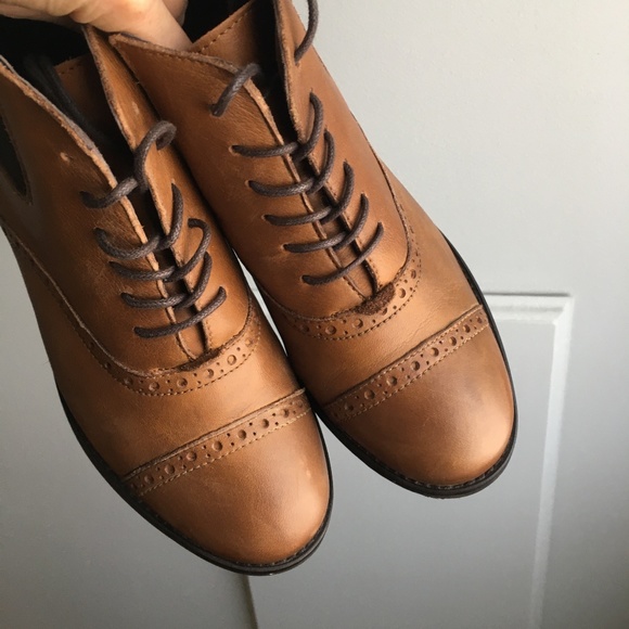 Aldo brown leather booties size 7 - Picture 1 of 7